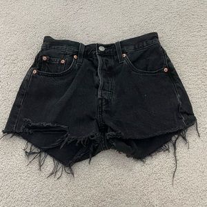 Levi’s 501 Black Denim Shorts